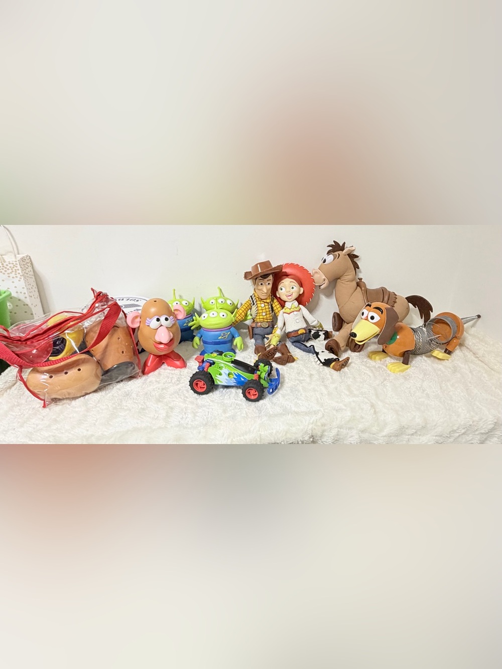 Toy Story Character Set woody, Jessie, slinky dog, aliens, and more